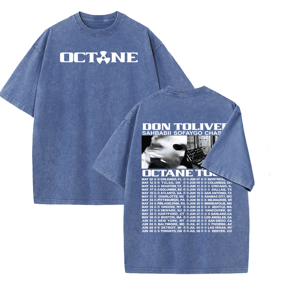 Don Octanes Tour Merch Shirt 2026 Tolivers Fashion Tshirt Cotton Wash Tee For Women Men