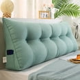 thumbnail image 1 of Cojín de cabecera triangular de gran tamaño con respaldo simple y suave, almohada de cintura para cama, cojín de respaldo de sofá de color sólido, 1 of 6