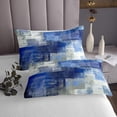 thumbnail image 3 of Erosebridal Modern Abstract Tie Dye Coverlet Set Twin, Aesthetic Blue Bedding Set 2pcs, 3 of 5