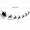thumbnail image 3 of Black Christmas Felt Hanging Banner,Traditional Sleigh Reindeer Garland,Polyester Festive String Decor For Wall Fireplace Door Party Home Holiday Decor, 3 of 6