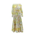 thumbnail image 2 of Ketyyh-chn99 Robes d'Été pour Femmes Grande Taille Robe Évasée à Fleurs Combinaisons Manches à Volants Shorts Robe Courte Jaune,P, 2 of 4