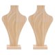 thumbnail image 1 of Lot de 2 présentoirs à colliers en bois massif, légers et en forme de vase, pour la maison et les professionnels, 1 of 5