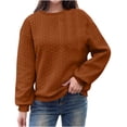 thumbnail image 1 of Timegard Womens Long Sleeve Tops Crewneck Drop Shoulder Solid Color Pullover Fall Casual Loose Blouse, 1 of 6
