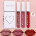thumbnail image 1 of Juego de 3 unids/set de pintalabios resistente al agua, brillo de labios de terciopelo mate, bálsamo labial Sexy, tinte de labios rojo, maquillaje de labios profesional de moda para mujer Gao Jinjia LED, 1 of 2