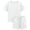 White, variant on LRen Girls Summer Outfits 2 Piece Outfits Short Sleeve T Shirts Top and Shorts Clothing Sets Drawstring with Pockets Toddler Girl Outfits