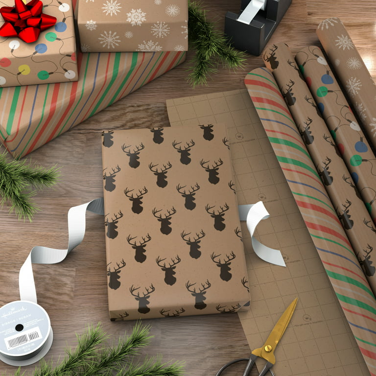 Hallmark Recyclable Christmas Wrapping Paper for Kids with Cut