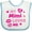 White and Blue, variant on Inktastic Valentine's Day My Mimi Loves Me Hearts and Lips Boys or Girls Baby Bib