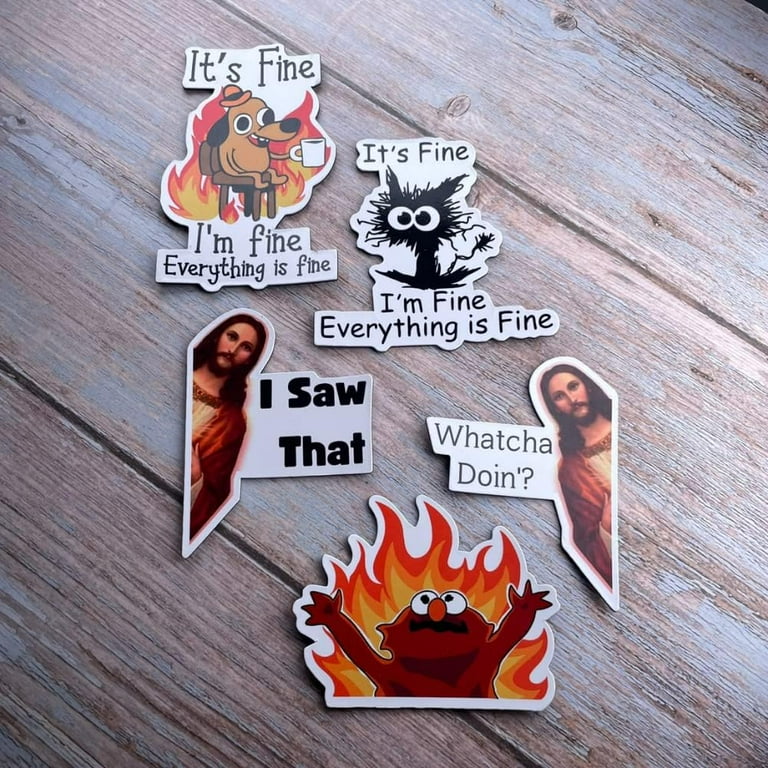 YJ Premiums 5pc Funny Magnets, Fun Cute Cool Meme Phrase Quote