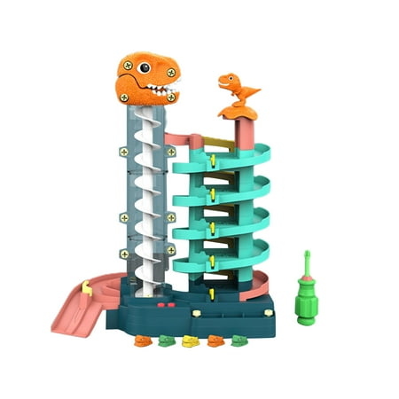 

Joyfeel 1 Set Track Car Park Toys Simulation Rotary Elevator Multi-storey Parking DIY Scene Parent-child Interaction Cartoon Dinosaur Track City Parking Lot Toys for Boys Girls