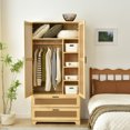 thumbnail image 2 of Home Imports Emporium Natural 24 in. Pine Wood Closet with 2 Doors and 2 Drawers, 2 of 2