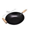 thumbnail image 3 of Sartén Wok Mainstays 35 cm Acero al Carbón con Mango de Madera, 3 of 4