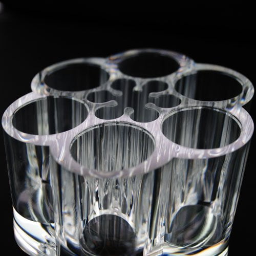 Flower Acrylic Cosmetic Organizer Makeup Brushes Holder 1028