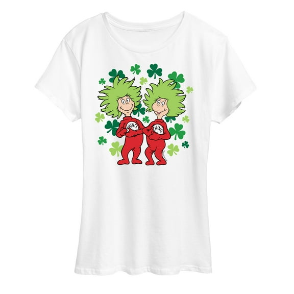 The Cat in the Hat - Things Scattered Clovers - Women's Short Sleeve Graphic T-Shirt