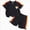 A13-Black, variant on Toddler Baby Girl Clothes Summer Outfits Short Sleeve Elastic Sweatshirt and Shorts 2 Piece Sweatsuit Set 6-12 Months 12-24 Months 2t 3t 4t 5t 6t 7t 8t 9t Children 4-5 Years
