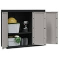 thumbnail image 2 of vidaXL Armoire de Rangement d'Extérieur Gris et Noir 97x37x85 cm PP, 2 of 5