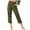 Army Green, variant on Womens Linen Pants Straight Leg High Waisted Casual Palazzo Capri Trousers Summer Beach Pants With Pockets Army Green L