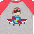 thumbnail image 4 of Inktastic Pilot Boy, Airplane, Plane, Flying, Brown Hair Boys Toddler T-Shirt, 4 of 5