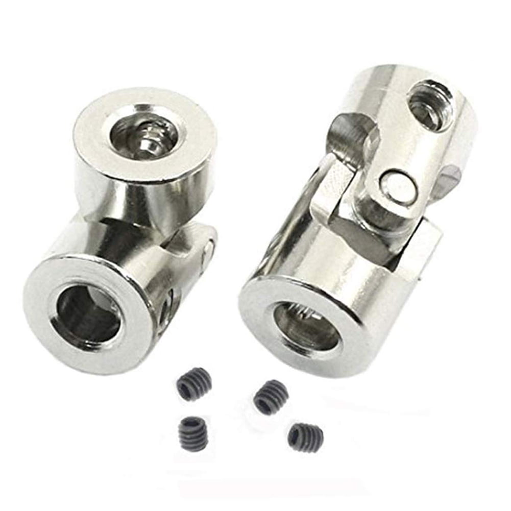 2pcs 5 x 3mm Model Car Shaft Coupling Motor Connector Alloy Universal Joint 