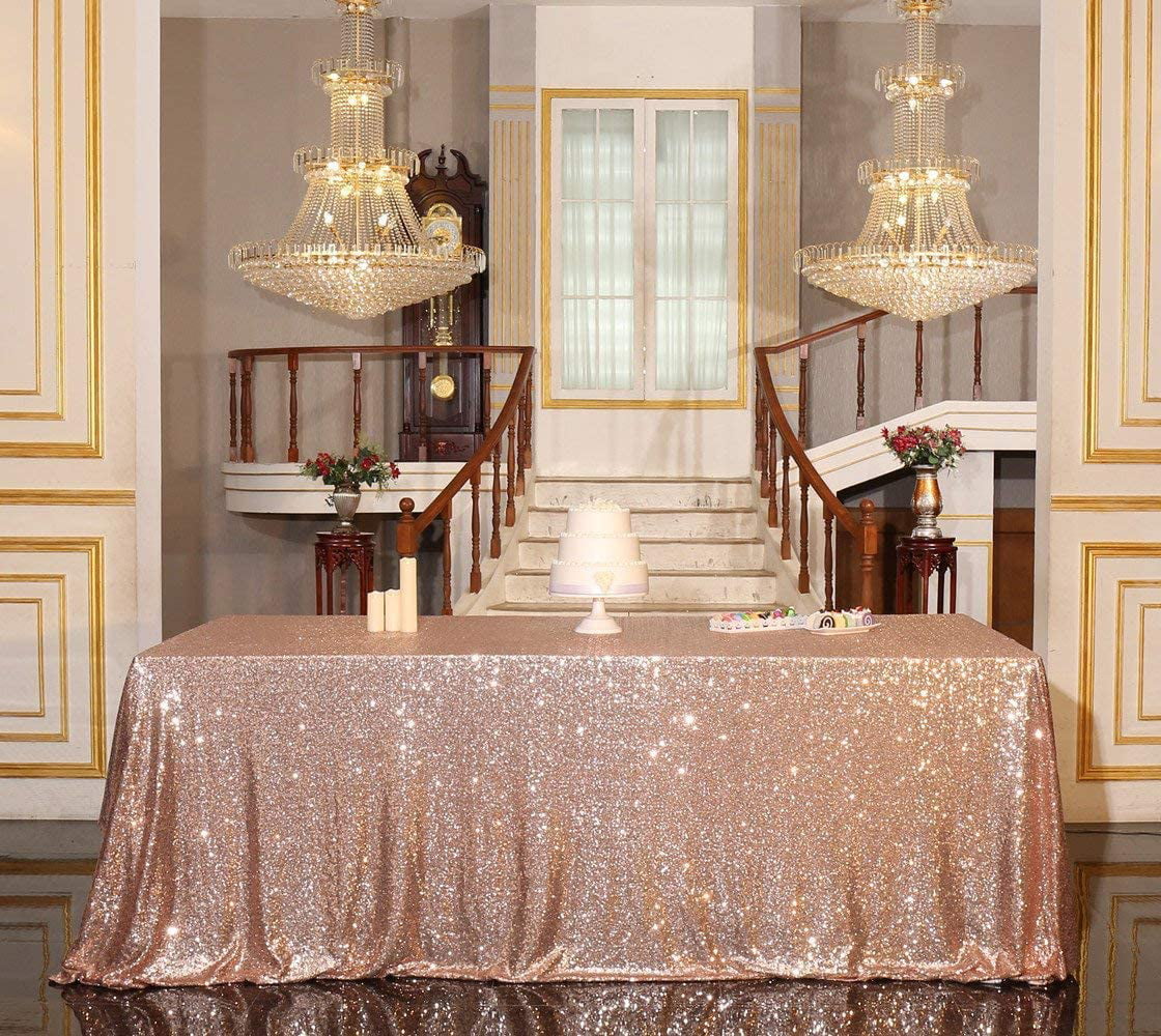 Sparkly Sequin Tablecloth Cover For Dinner Party Festival wedding 23"-130" Round 