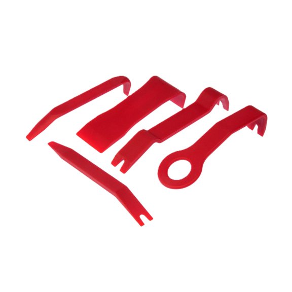 KarParts360 Multi Use Removal Tool Set | Red Housing | Made Of Plastic | Integrated Handle Type | Panel Removal Multi-Tool Type | With Upholstery; Narrow; Wide; Pull-Type; Handy Remover