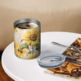 thumbnail image 3 of 12oz Coffee Tumblers White Green Leaf Butterfly Newspaper Sunflower Stainless Steel Vacuum Insulated Travel Tumbler Coffee Cups Mug with Lid and Straw with Cleaning Brush for Cold & Hot Drinks, 3 of 5