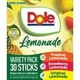 thumbnail image 3 of Dole Lemonade Variety Powder Mix Tropical Classic & Strawberry 30 Count (Pack of 6), 3 of 5