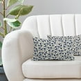 thumbnail image 5 of Daisy Floral Block Print Lumbar Pillow Covers 12X20 Inch Navy Blue Beige Flowers Decorative Pillow Cases Set of 2 Farmhouse Home Decor Vintage Rustic Cute Throw Pillows for Sofa Couch Outdoor, 5 of 6