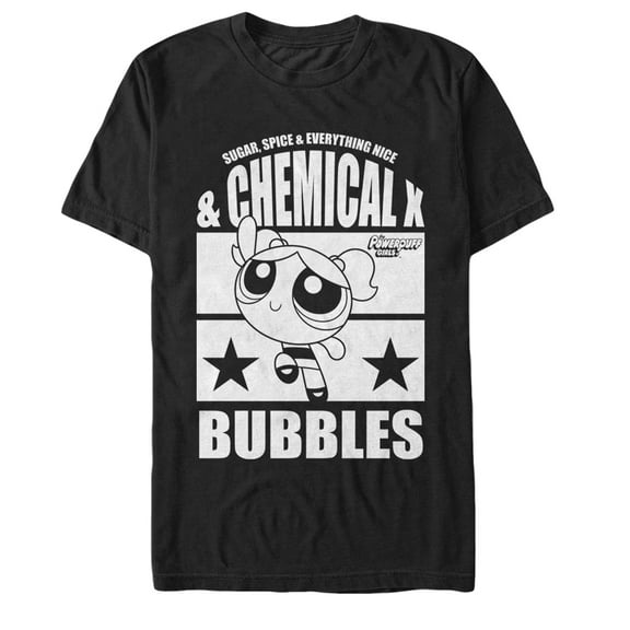 Men's The Powerpuff Girls Chemical X Bubbles  Graphic Tee Black X Large