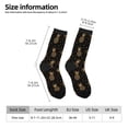 thumbnail image 2 of Balery Gold Glitter Pineapples Calcetas Largas con Estampado para Hombre y Mujer – Suaves y Transpirables, Talla Única (US 5-11), 2 of 6