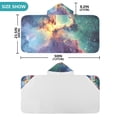 thumbnail image 3 of Toddler Hooded Beach Towel 24x50 Kids Bath Towels Soft Quick Dry for Swim Pool Boys Girls Colorful Galaxy with Stars, 3 of 7