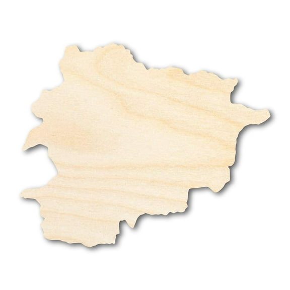 Unfinished Wood Andorra Shape - Country - Craft - up to 46" DIY 14" / 1/4"