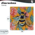 thumbnail image 4 of Stupell Industries Bohemian Bumble Bee & Flower Pattern Canvas Art, 36 x 36, by Kate Jarvik Birch, 4 of 8