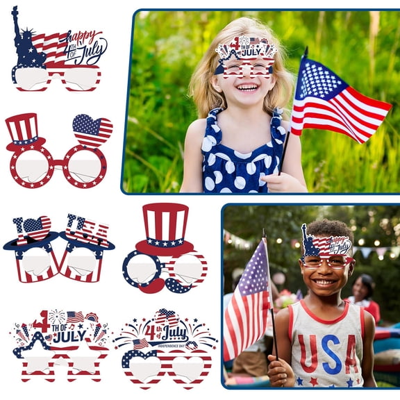 Party Photo Booth Props Usa Theme Party Party Photo Props Atmosphere Layout 2023 American Independence Day Paper Glasses,Red Party Balloon