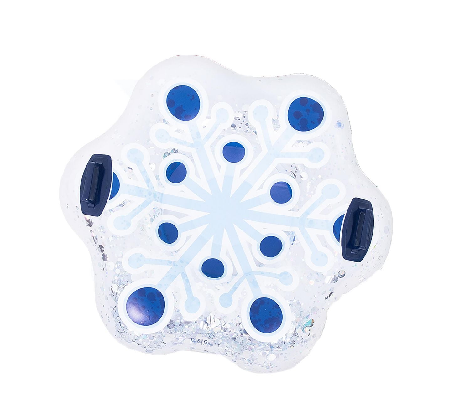 Packed Party 39” Inflatable Snowflake Holographic Confetti Snow Tube