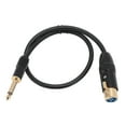 thumbnail image 2 of Cable XLR Hembra A Macho Mono De 6,35 Mm, Cable De Micrófono XLR Hembra, Conector Chapado En Oro, Carcasa De Metal Duradera, 50 Cm De Longitud Para Mezcladores, 2 of 7