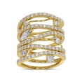 thumbnail image 3 of 2 Carat IGI Certified 18K Yellow Gold LAB GROWN Diamond Ivy Cocktail Ring For Women FG Color VS Clarity ( Ring Size - 5 ), 3 of 6