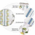thumbnail image 6 of Lemon Striped Waterproof Fabric Shower Curtain,Yellow Fruit Blue White Geometric Waterproof Fabric Shower Curtain for Bathroom Curtains Bathtubs Hotel Shower Curtains with 12 Hooks Extra Long 72x84, 6 of 8