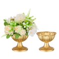 thumbnail image 1 of Macetas para arreglos florales de metal dorado Jarrón Sziqiqi de 3.7 pulgadas, 2 unidades, 1 of 8