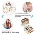 thumbnail image 4 of Corgi Travel Portable Square Jewelry Box Earring Organizer Necklace Holder Bracelet Holder Display Case Decorative Box Jewelry, 4 of 6