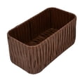 thumbnail image 4 of Cesta Tejida Organizadora perfecl Cesta de Almacenamiento de Escritorio Marrón 24x13x12cm, 4 of 8