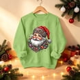 thumbnail image 6 of Falkdiz Sweatshirts for Girls Crew Neck Warm Inner Thin Pullover Christmas Crew Neck Long Sleeve Gifts Hoilday Girls Tops Graphic , Green , Size: 170, 6 of 9