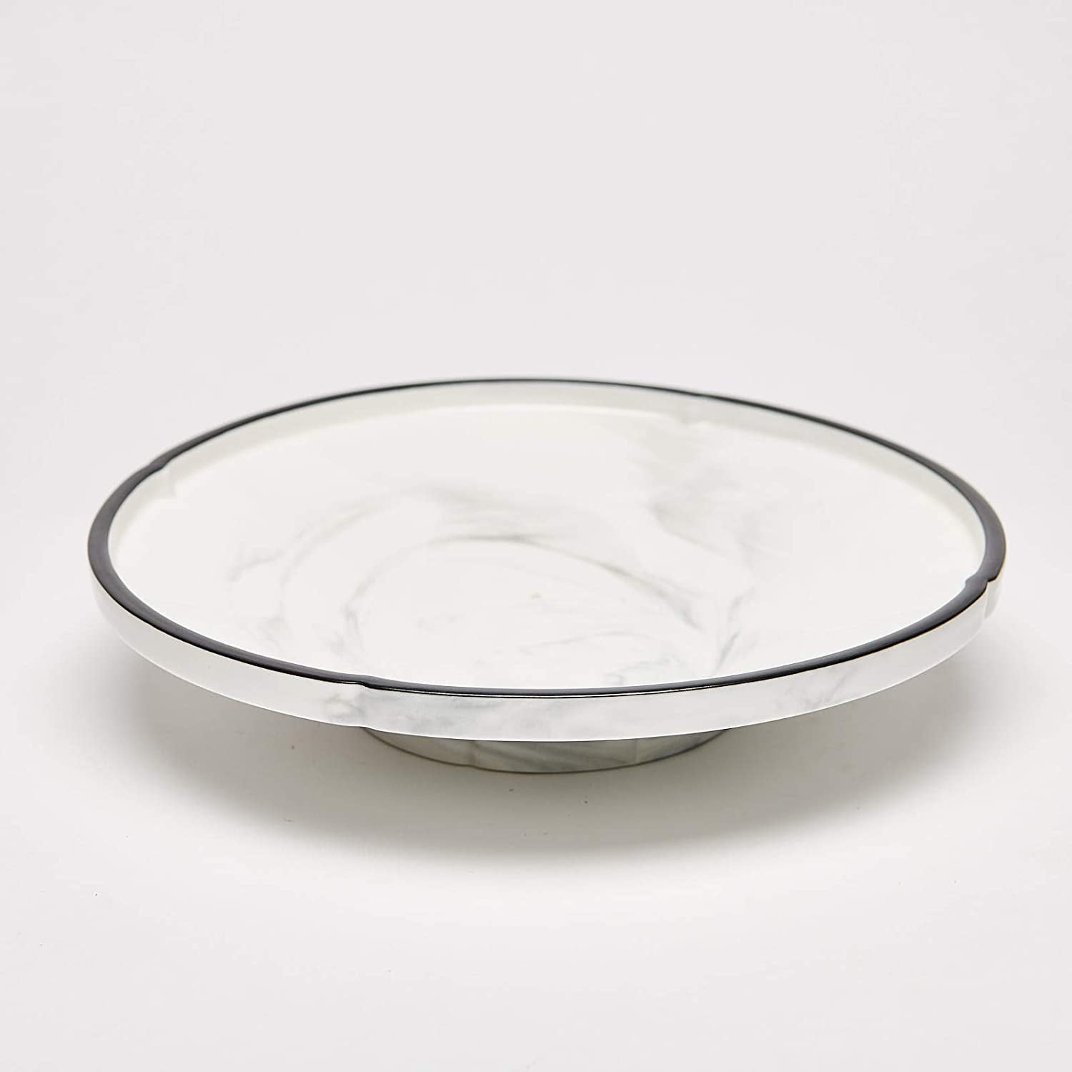 Yedi YCC839, 10.5" Fine Porcelain 'Marble' Grey Round Plate, Bone China Platter