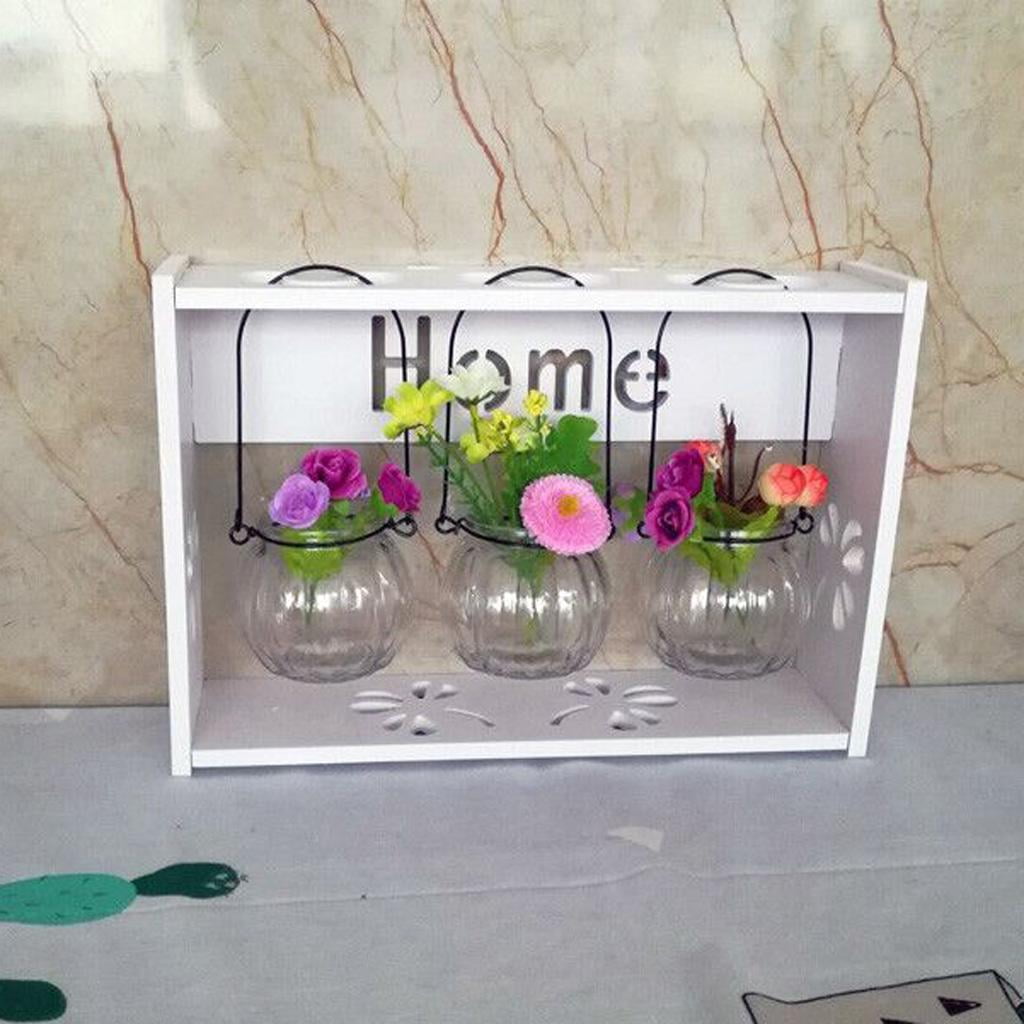 WLPZXP Plastic Shelf Plant Planter Pot Flower Vase Wall Hanging Window Box Basket Shelf 3 Vase