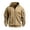 Khaki, variant on Men's Zip Up Hoodie Sweatshirt Embroidered Badge Detail With Pocket Casual Outdoor Athletic Jacket Pullover Long Sleeve Comfortable Blend Layer for Sports Training Daily Wear