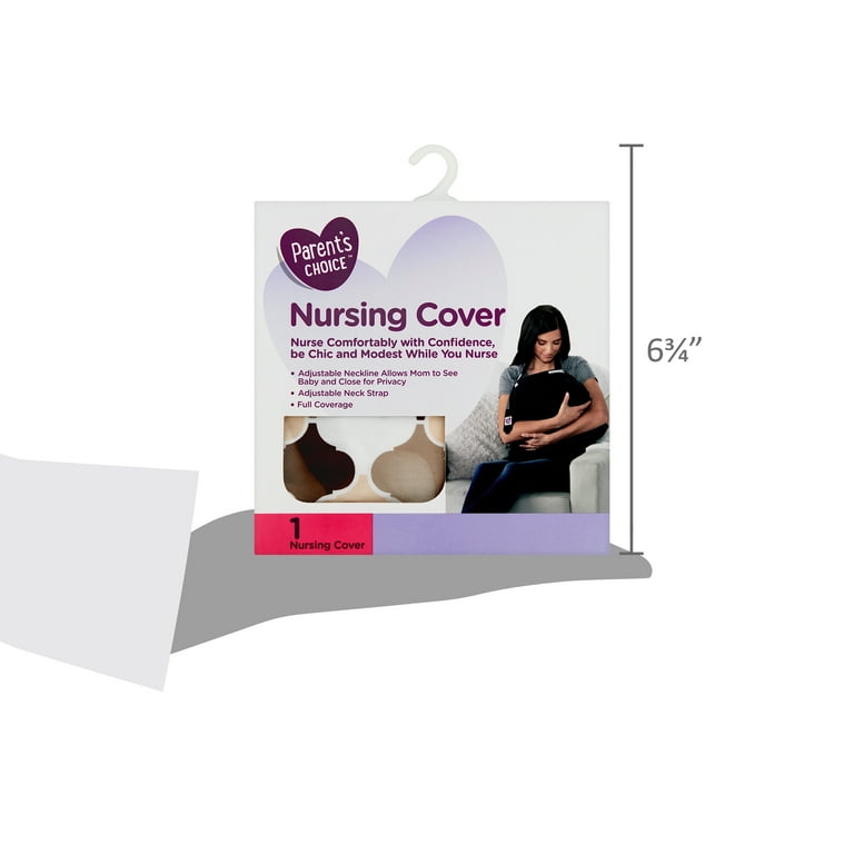 0897 Parent Choice Nursing Cover Black Adjustable Neckline Full Coverage