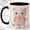 Black, variant on Cute Kitten Coffee Mug, Plush Cat Mug for Girls and Women, Kawaii Pink Cat with Bow Design, Cat Lover Gift for Her, Ceramic 11 Oz Cup