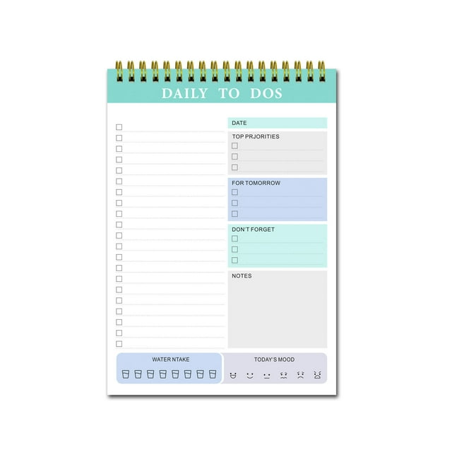 TopLLC Daily To Do Notepad To Do List Notepad Management Task Plan List Notebook Organizer For School Office Supplies Undated Agenda 60 Sheets The Notepad