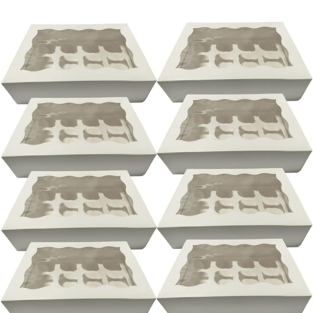 Cupcake Box With Insert White – 12 Slot - Pack Of 25