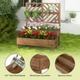 thumbnail image 5 of Costway 2-Tier Raised Garden Bed with Trellis Wooden Elevated Planter Box for Vegetables, 5 of 10