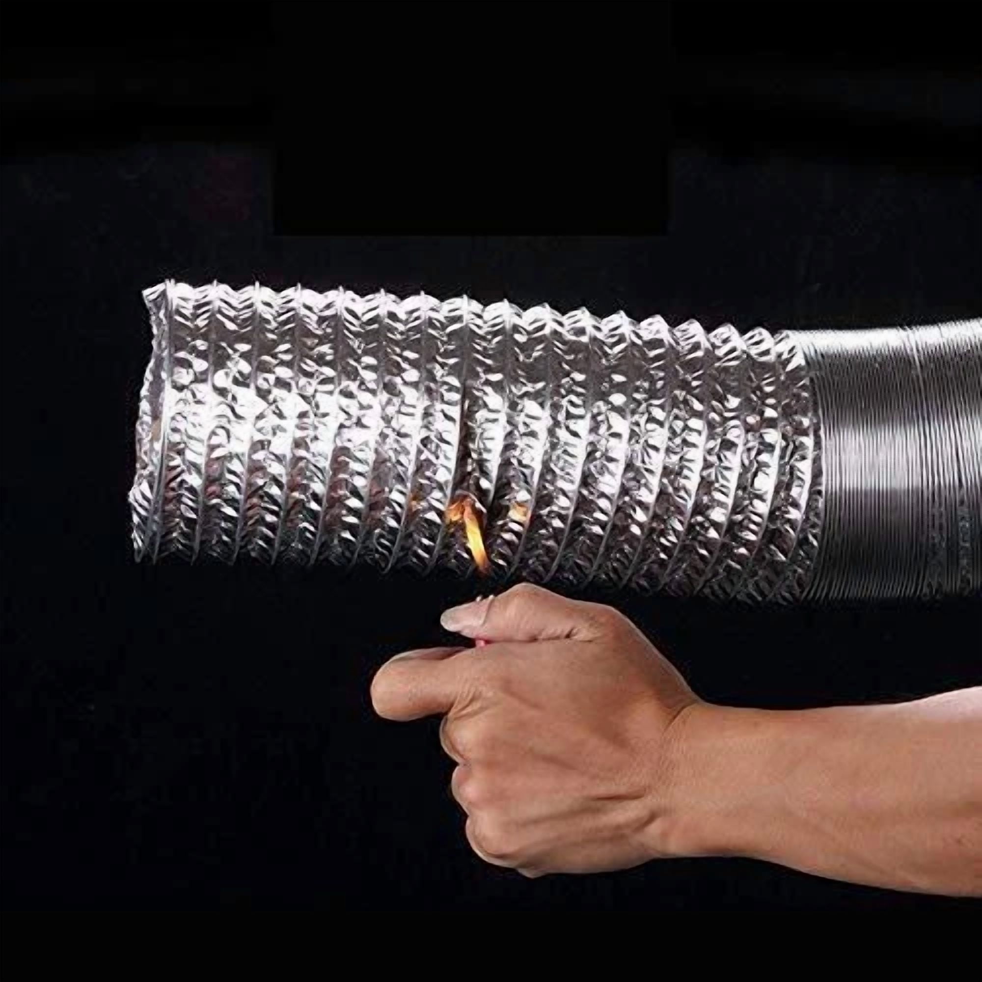 Dryer Vent Hose 4 In 8Ft Flexible Dryer Ducting Tube Air Duct Aluminum Insulated